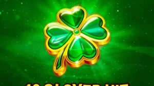 Tampilan layar mesin slot 10 Clover Hit dengan simbol buah dan semanggi