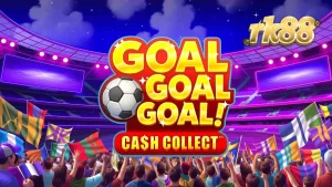 Tampilan visual slot Goal Goal Goal: Cash Collect dengan latar stadion sepak bola yang meriah.
